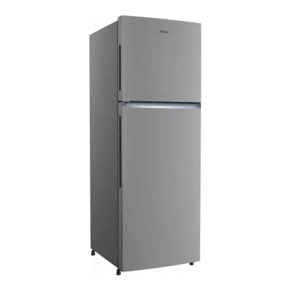 Haier 240 Ltrs, 2 Star Frost Free Double Door Refrigerator (HRF 2902IEBSA P, Brushline Silver)