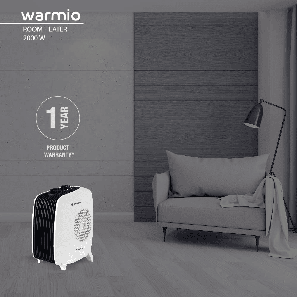 Havells 2000 Watts Warmio Portable Room Heater, White