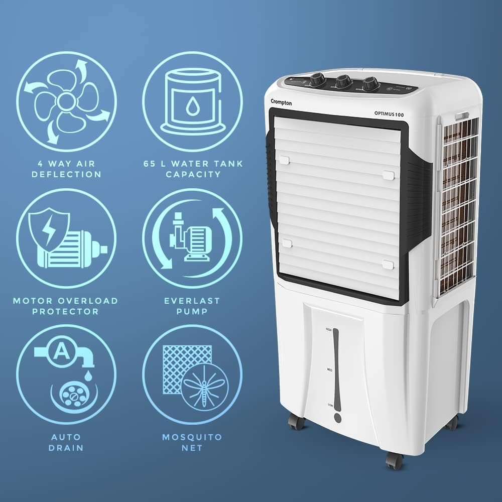 Crompton 100 Litres Desert Air Cooler (OPTIMUS 100)