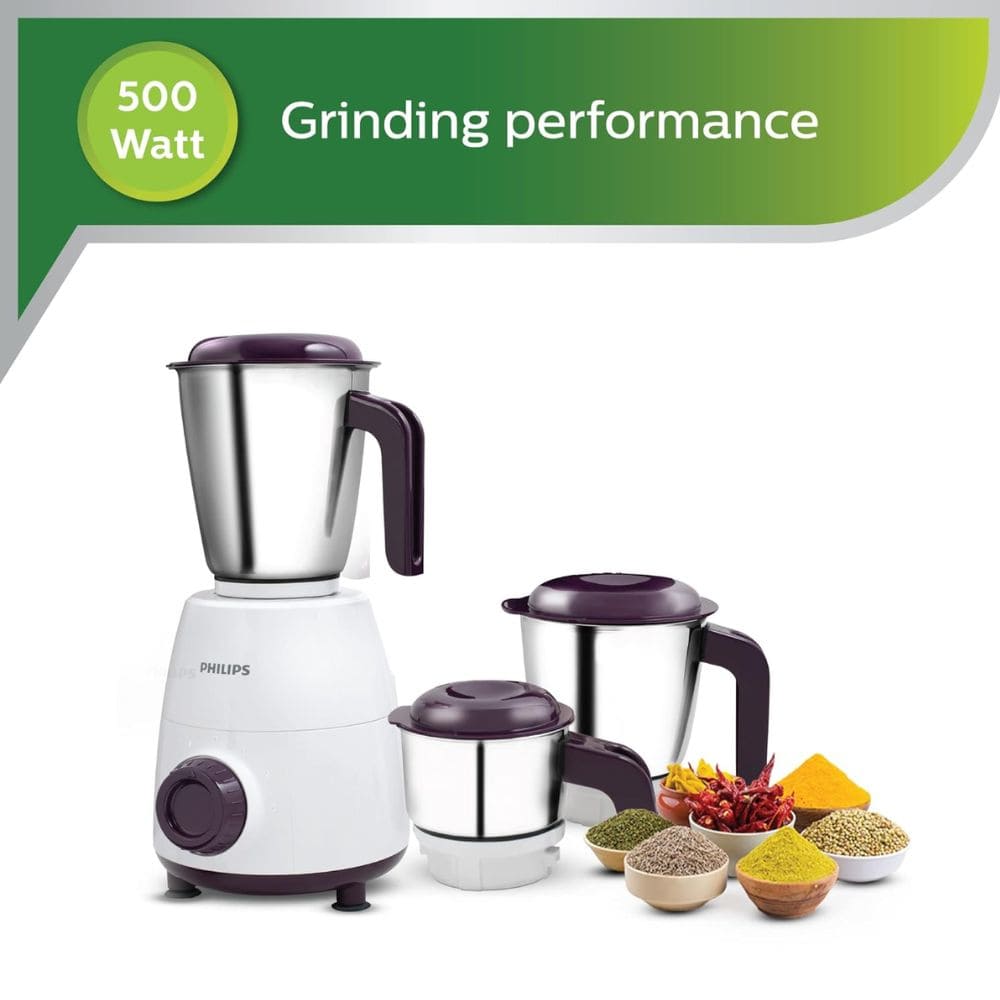 Philips 500 Watts Mixer Grinder with Jars (HL7506/00)