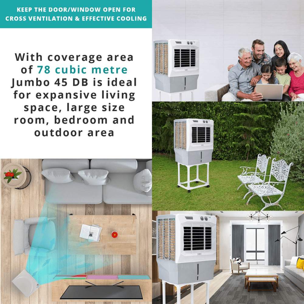 Symphony 45 Ltrs Desert Air Cooler with Trolley (JUMBO 45DB)