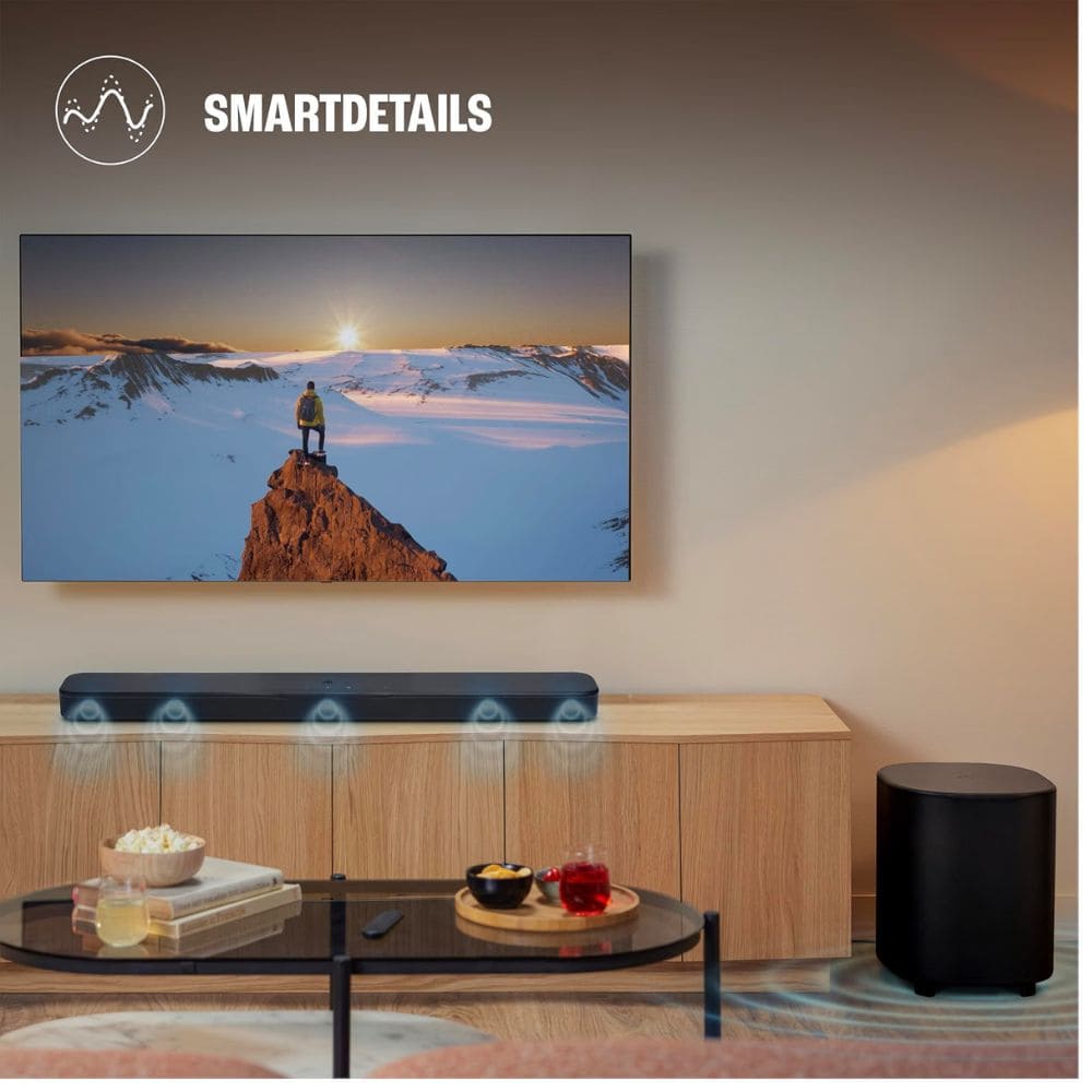 JBL Bar 500 Watts Wireless with True Dolby Atmos Down-Firing Subwoofer Soundbar (JBLBAR500M2BLKIN, 5.1Channel)