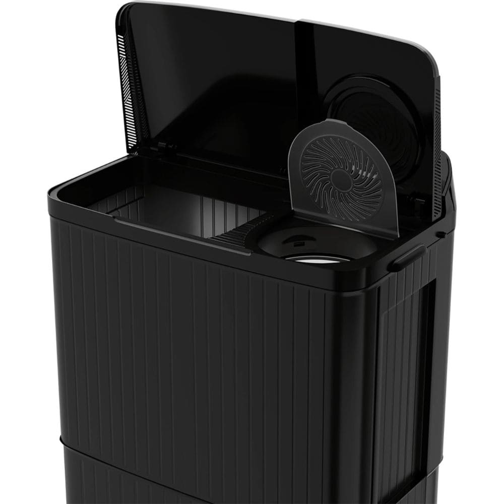 Haier 14 Kg 5 Star Semi-Automatic Top Load Washing Machine (HTW140-196BK,Black)
