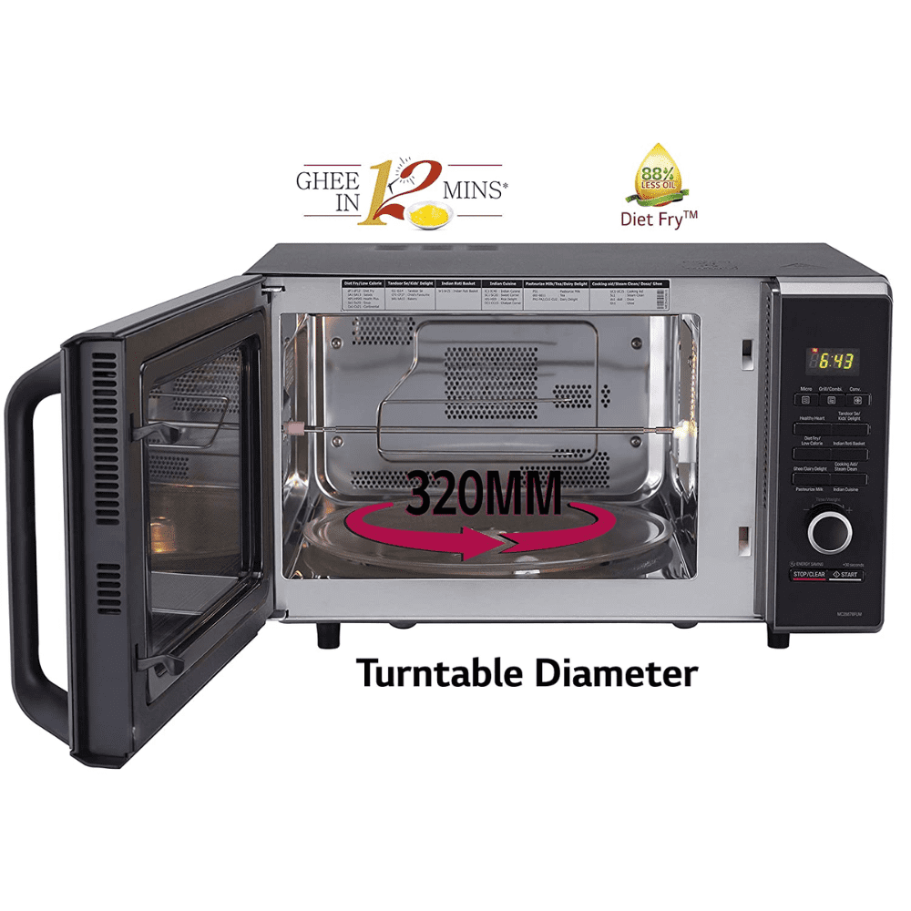 LG 28 Ltrs Stainless Steel Convection Microwave Oven (FBIMWO 25SG,Black)