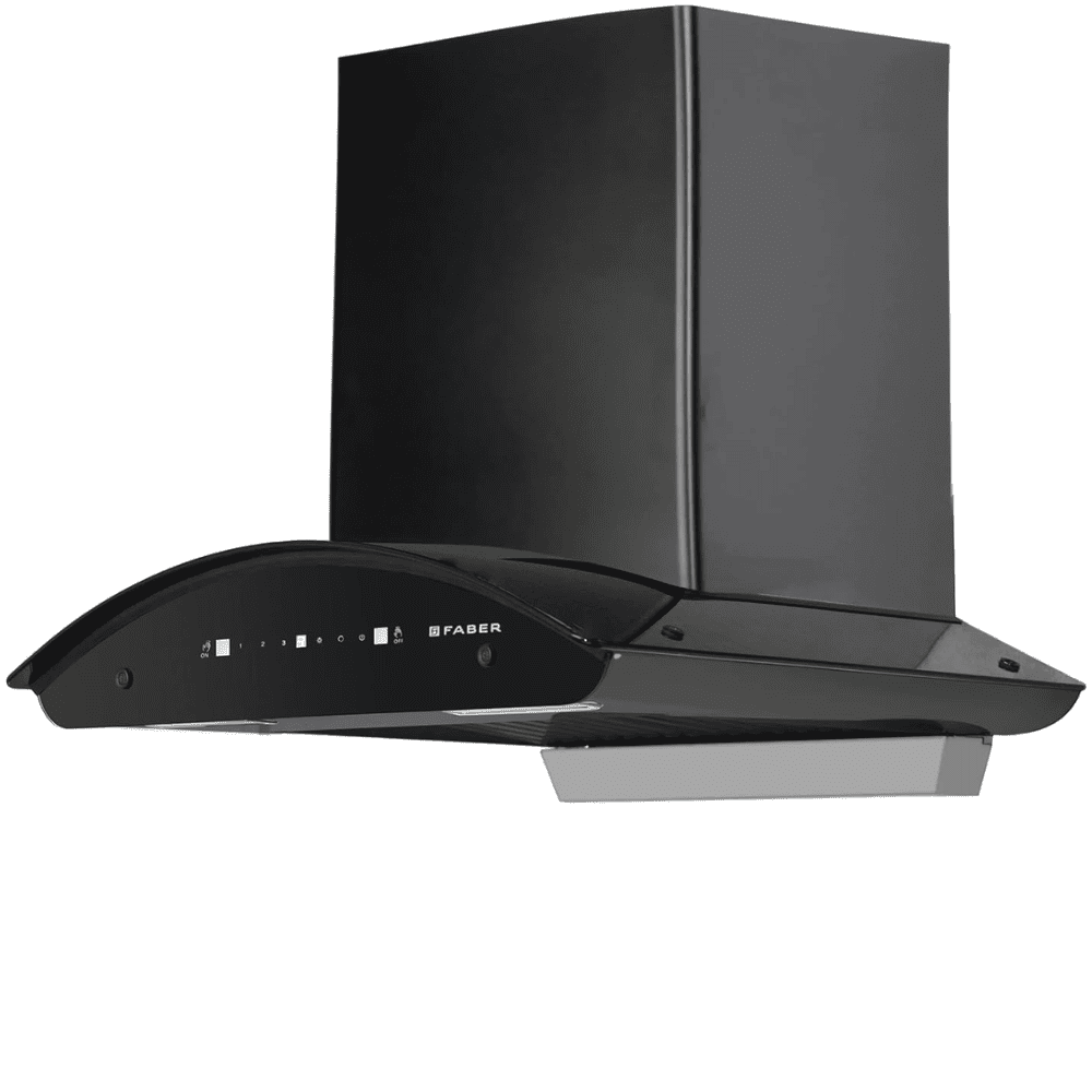 Faber MAGNUS 3D HC SC FL BK, 60 cm 1500 m3/hr Heat Auto-Clean Wall Mounted Kitchen Chimney (Black)