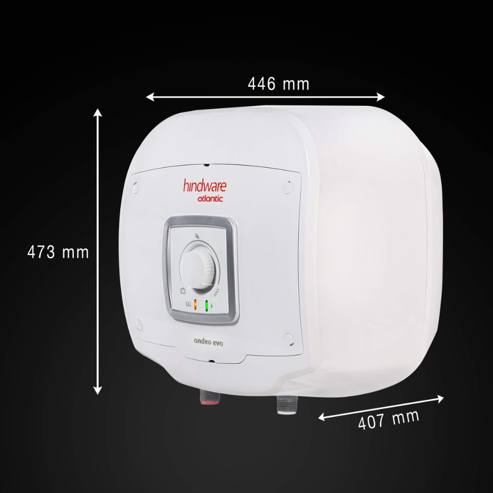 Hindware 25 Ltrs Vertical Storage, Wall Mounting Water Heater Geyser (Atlantic ONDEO EVO25, White)