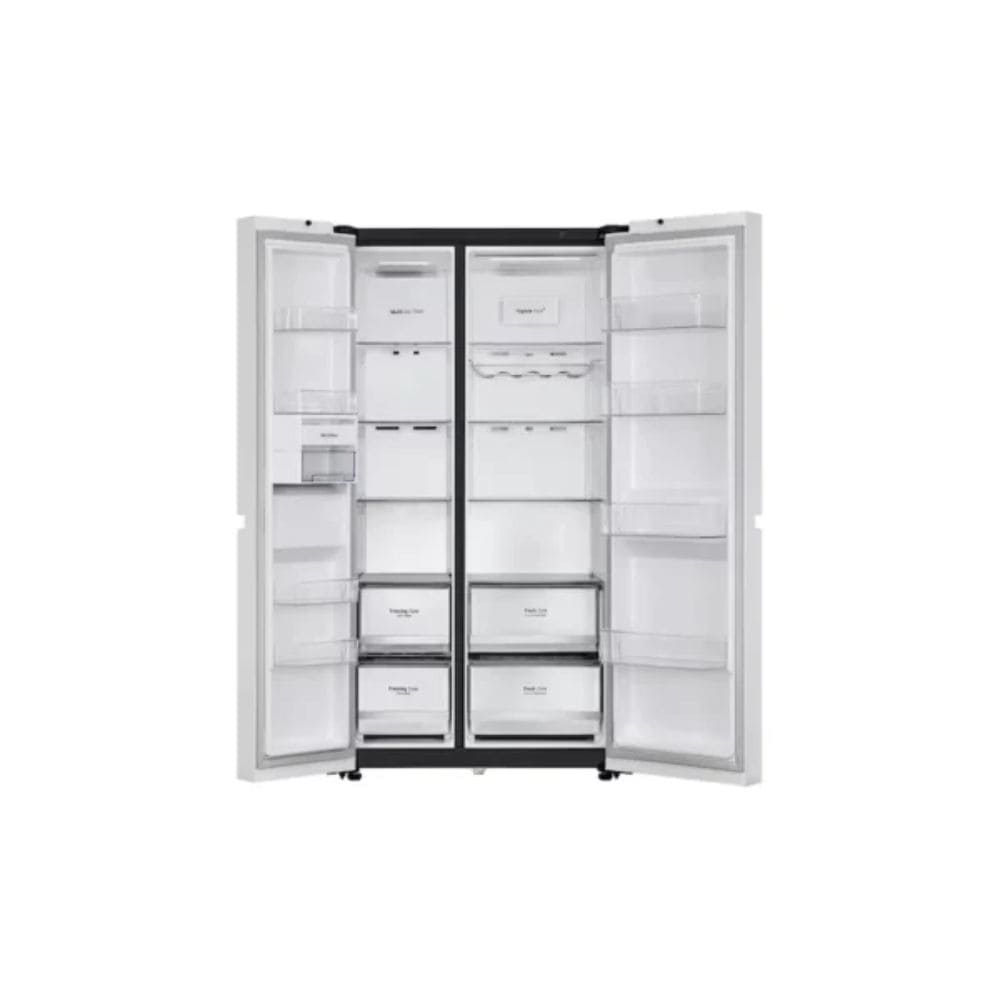 LG 650 Litres 3 Star Inverter Frost Free Side by Side Refrigerator (GL-B257DUW3,Ultra Glam White)