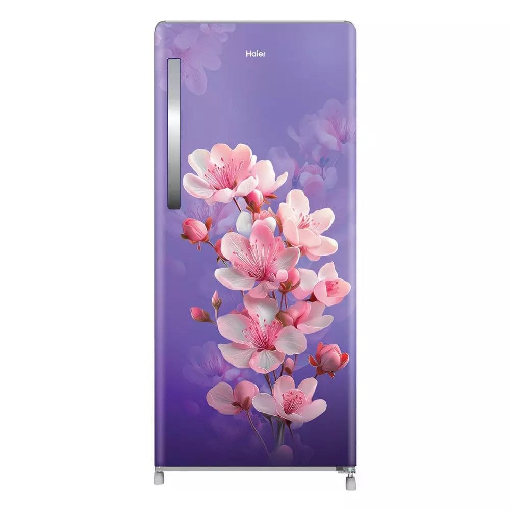 Haier 190 Ltrs, 2 Star Direct Cool Single Door Refrigerator 2 Star Purple Sienna (Cherry Blossom), HRD 2112CPSA N
