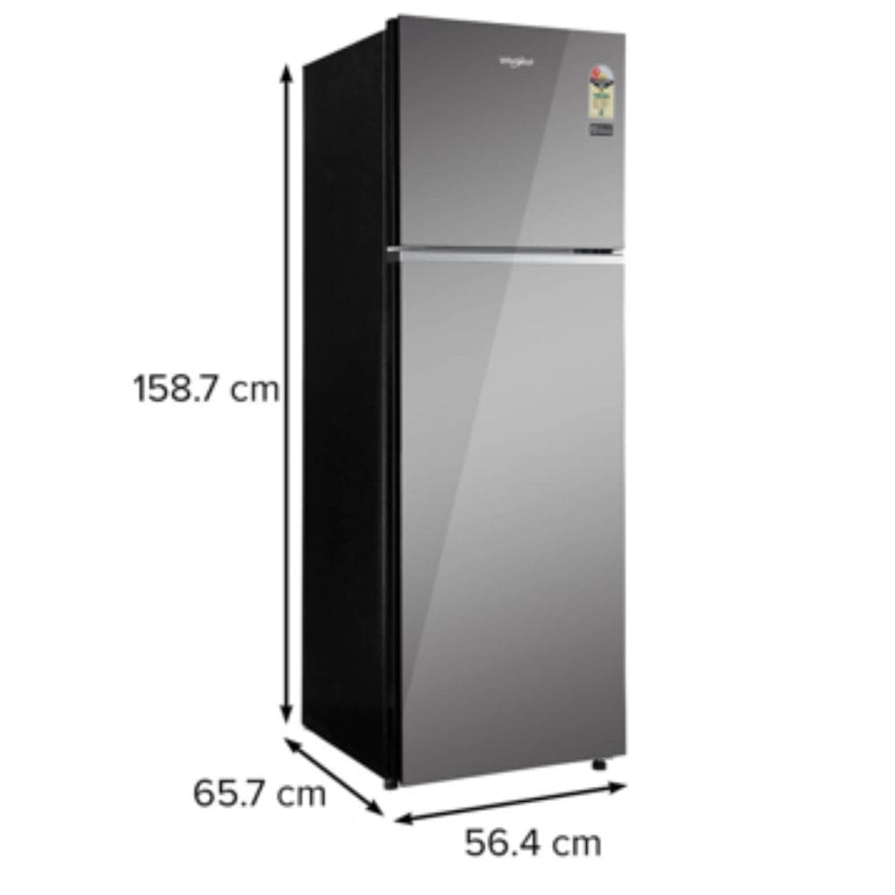 Whirlpool 235 Ltrs 2 Star, Inverter Frost Free, Double Door Refrigerator (NEO 278GD PRM CRYSTAL MIRROR (2S)-TL)