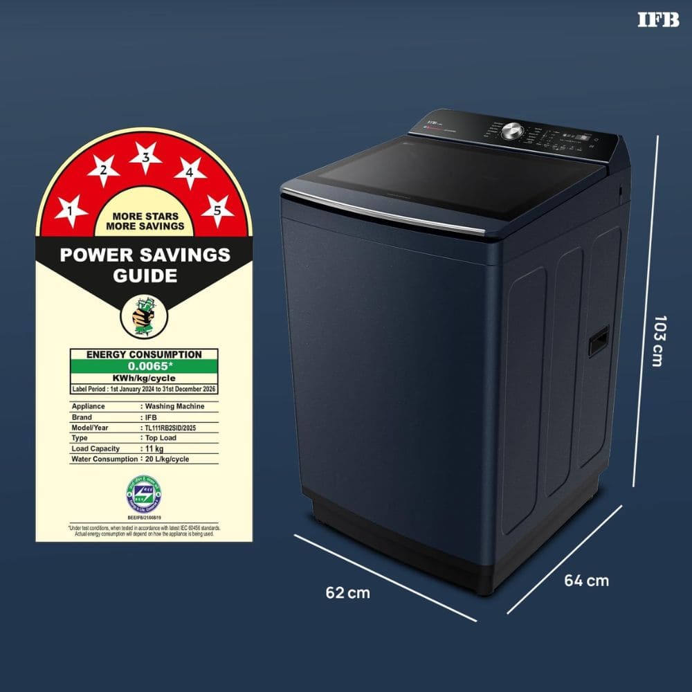 IFB 11 Kg 5 star Fully-Automatic Top Load Washing Machine (TL111RB2SID)