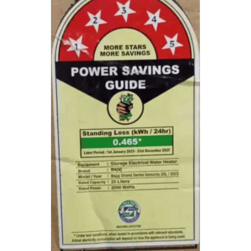 Bajaj 25 Ltrs Vertical Storage, Wall Mounting Water Heater Geyser (Shield Series Immorto25, White)