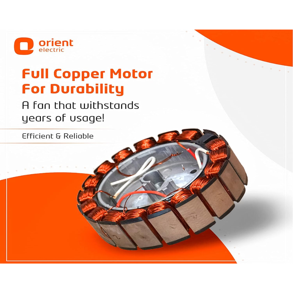 Orient Electric Rapid Air, 1200mm 3 Blade Electroplated Decorative Ceiling Fan