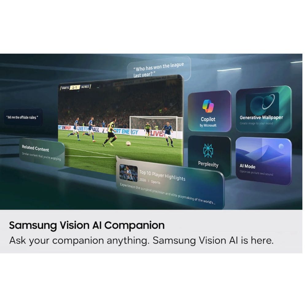 Samsung 65QN80H, 65 Inches 4K AI Smart Neo QLED TV, Titan Black