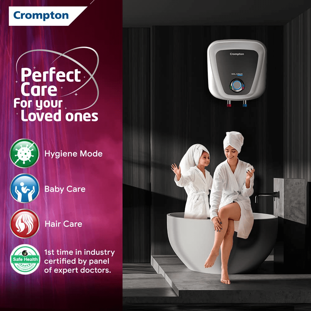 Crompton 15 Ltrs 5 Star Rated Storage Water Heater Geyser (Solarium Care)