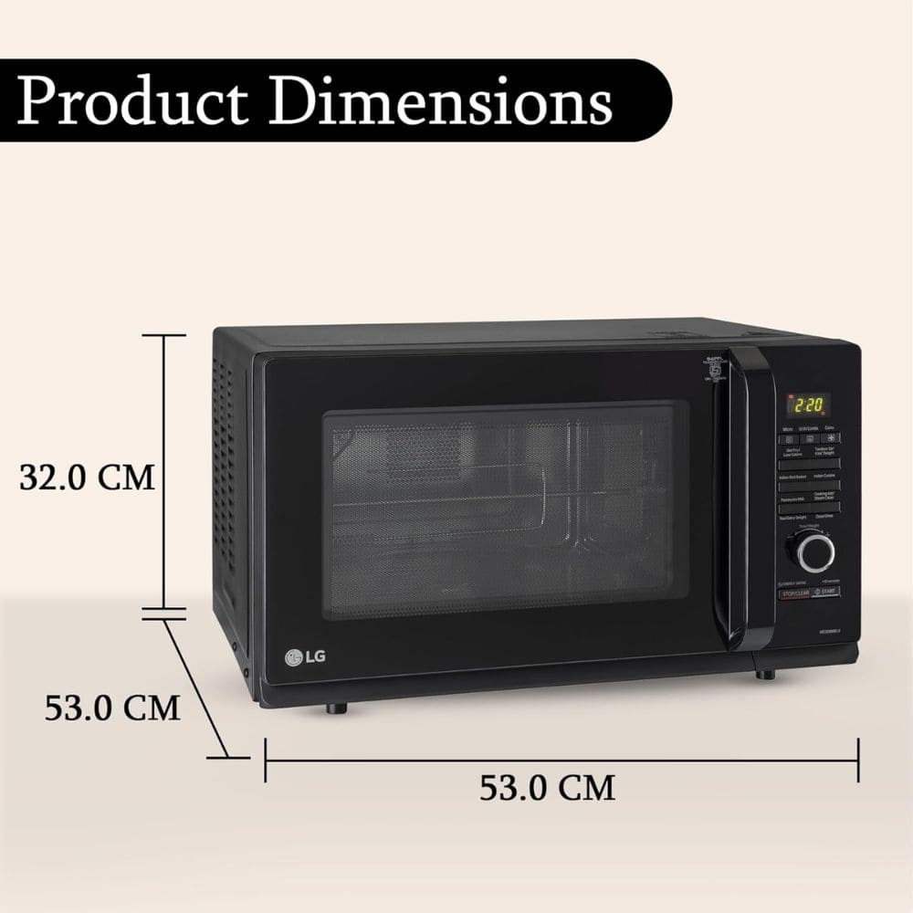 LG 32 Ltrs Stainless Steel Convection Charcoal Healthy Microwave Oven (MC3286BLU,Black)