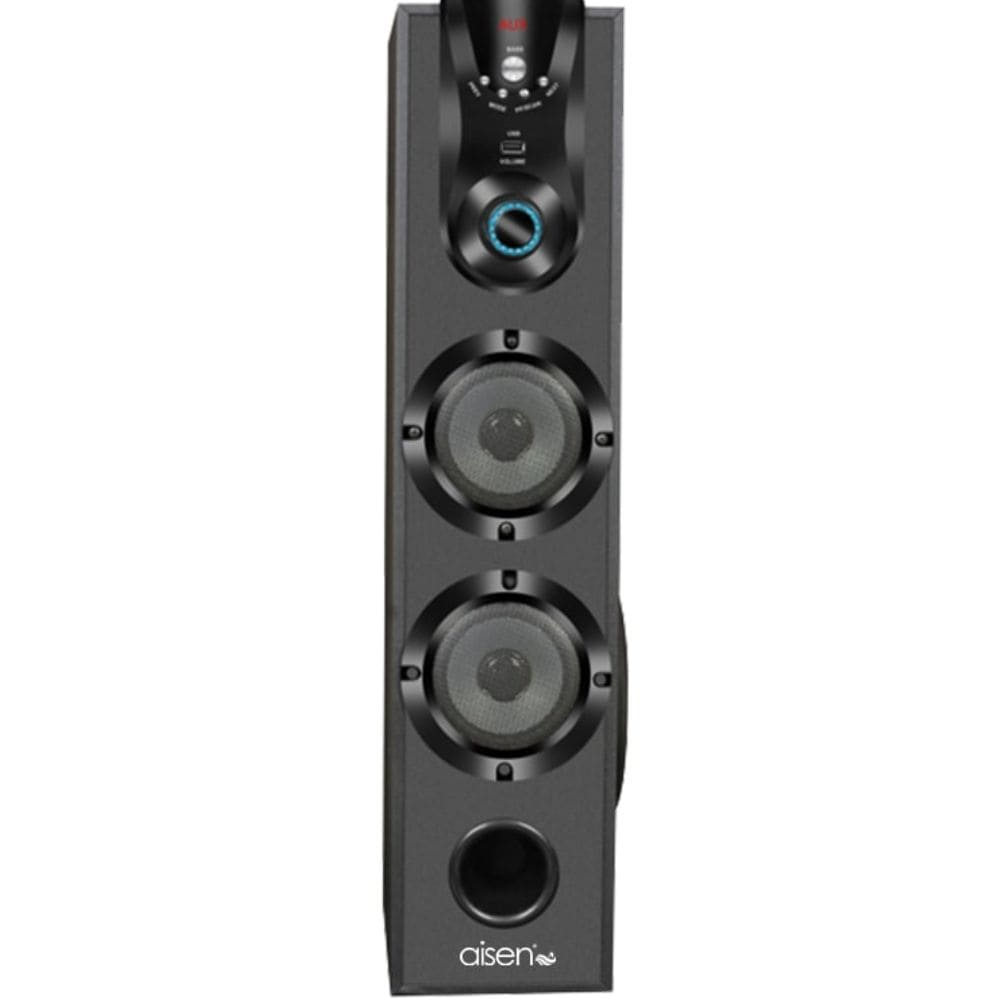 Aisen 40 Watts Home Theatre Bluetooth RMS Tower Speaker (A40UFB520, Black)