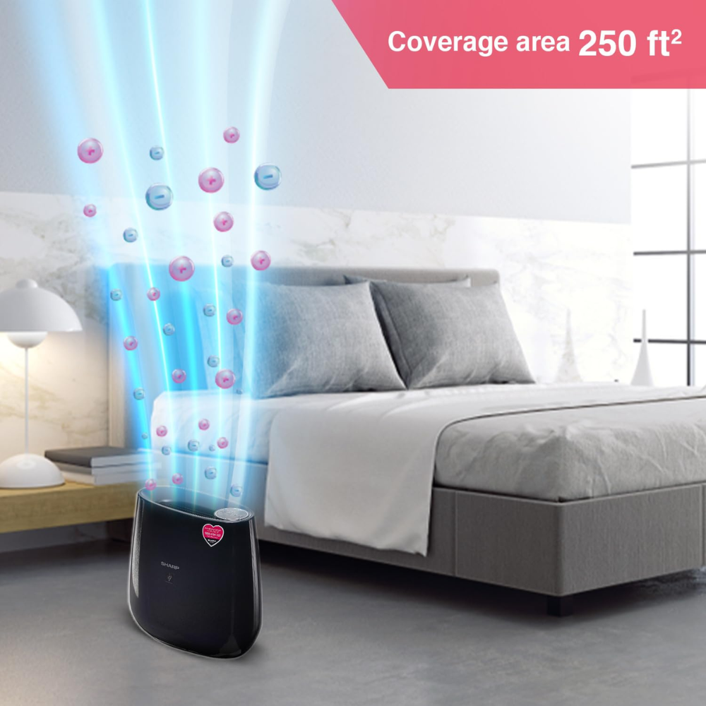 Sharp FP-J30M-BK, 4 Stage Filtration Air Purifier (Patented PCI Technology, HEPA filter)