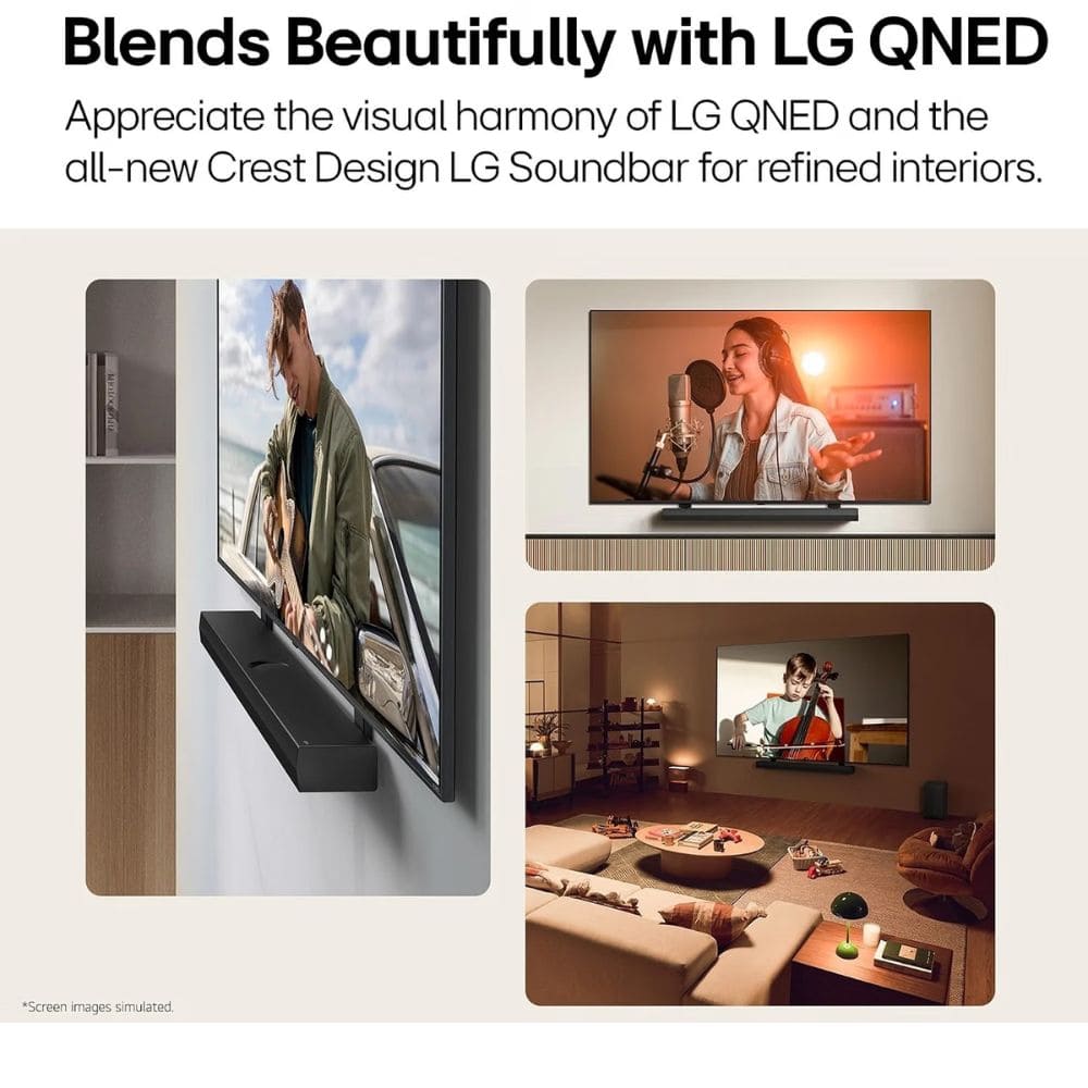 LG 600 Watts Wireless Dolby Atmos True with Subwoofer Soundbar (SQ75TR, 5.1 1Channel)