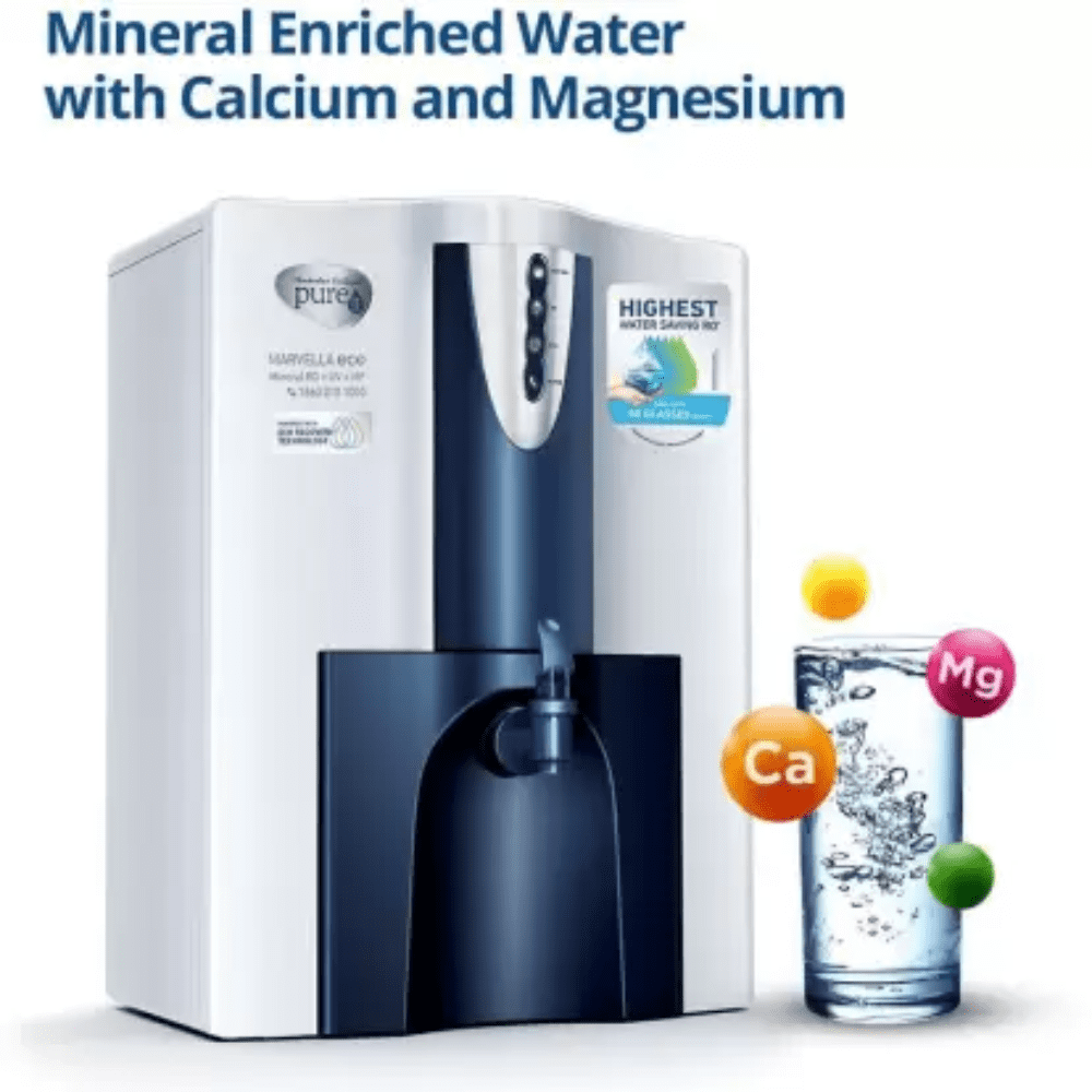Pureit 10 Ltrs, RO+UV+MF Wall Mountable Water Purifier (Marvella, White & Blue)