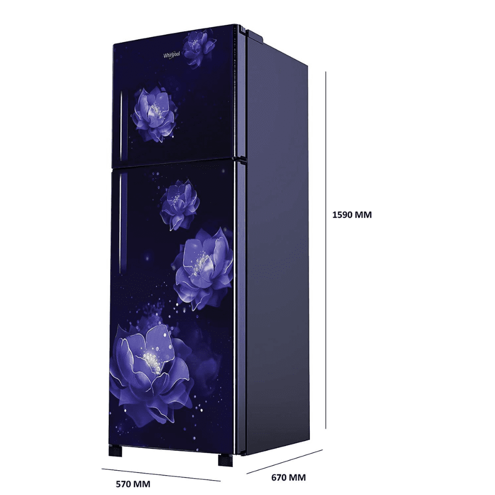 Whirlpool 235 Ltrs 2 Star Inverter Frost Free Double Door Refrigerator (IF INV ELT 278LH, Sapphire Peony Blue)