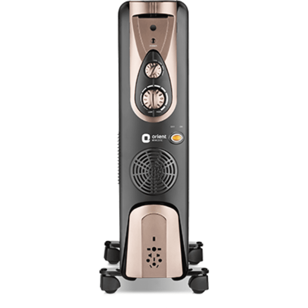 Orient 9 Wave Fins 2400 Watts Oil Filled Radiators Room Heater with PTC Fan (OFR9, Black)