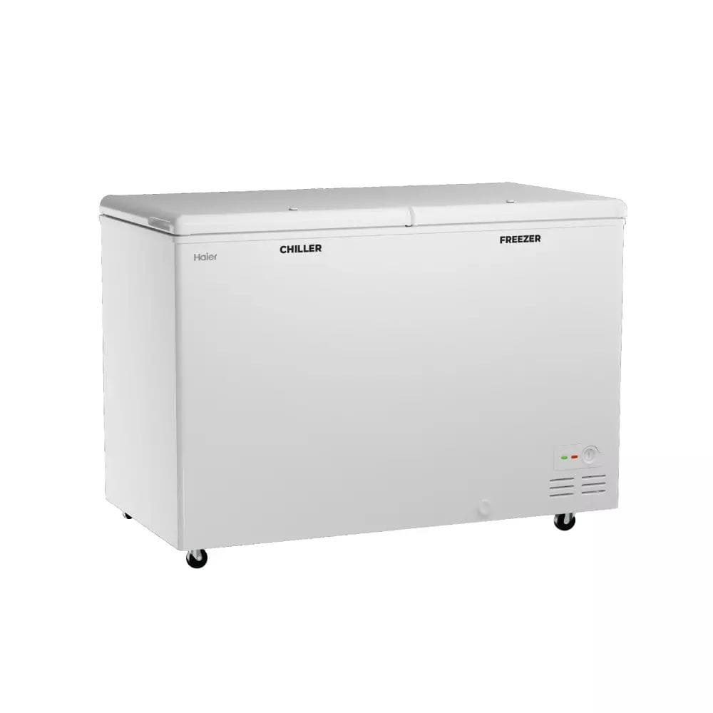 Haier HFC-550CPW, 550 Ltrs Double Door Hard Top Convertible Deep Freezer, White