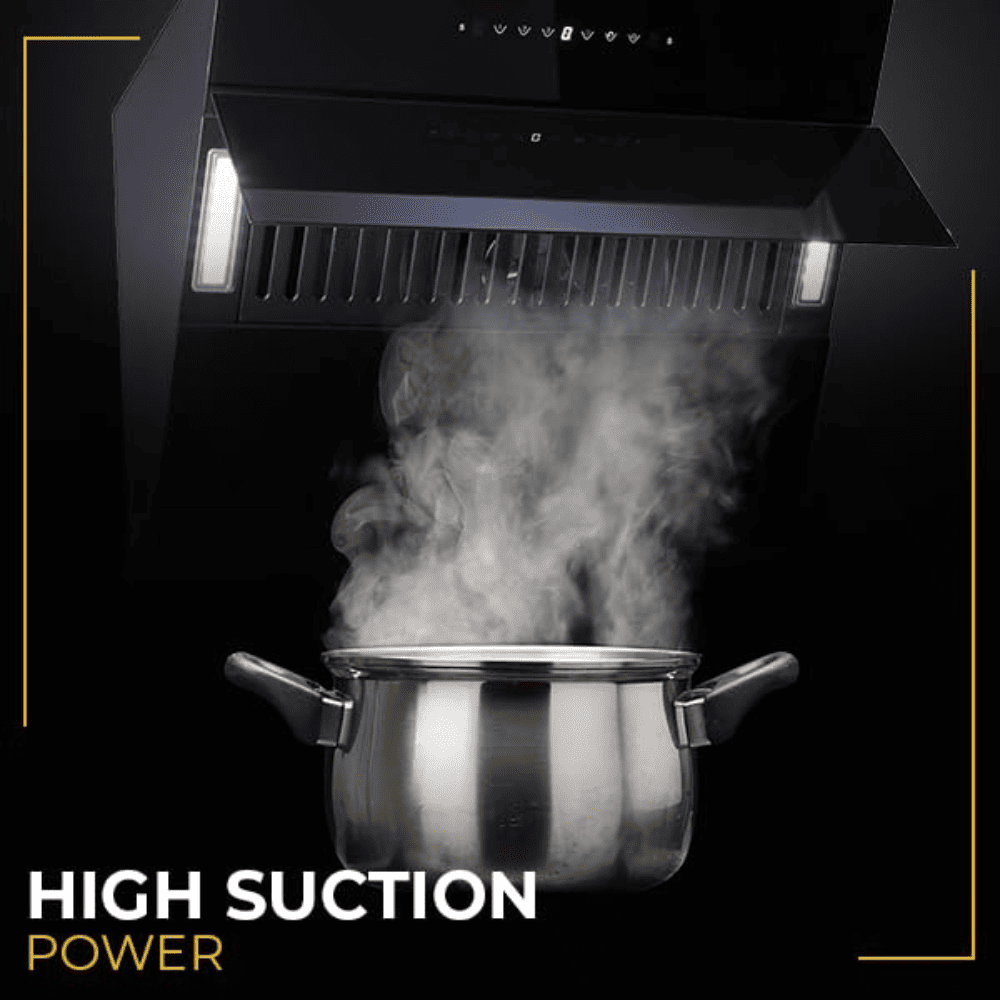 Whirlpool VFL PRO 602 HAC BK, 60 cm 1425 m3/hr Auto Clean Wall Mounted Chimney, Touch + Gesture Control with Filterless Technology (Black)