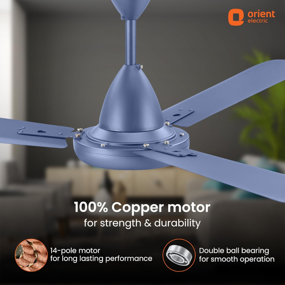 Orient Electric Arina, 1200mm Aluminium  3 Blade Ceiling Fan