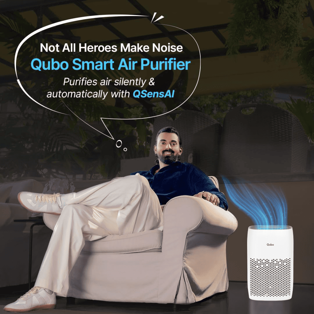 Qubo Q200 Smart Room Air Purifier with HEPA 13 Filter (200 Sqft, White)