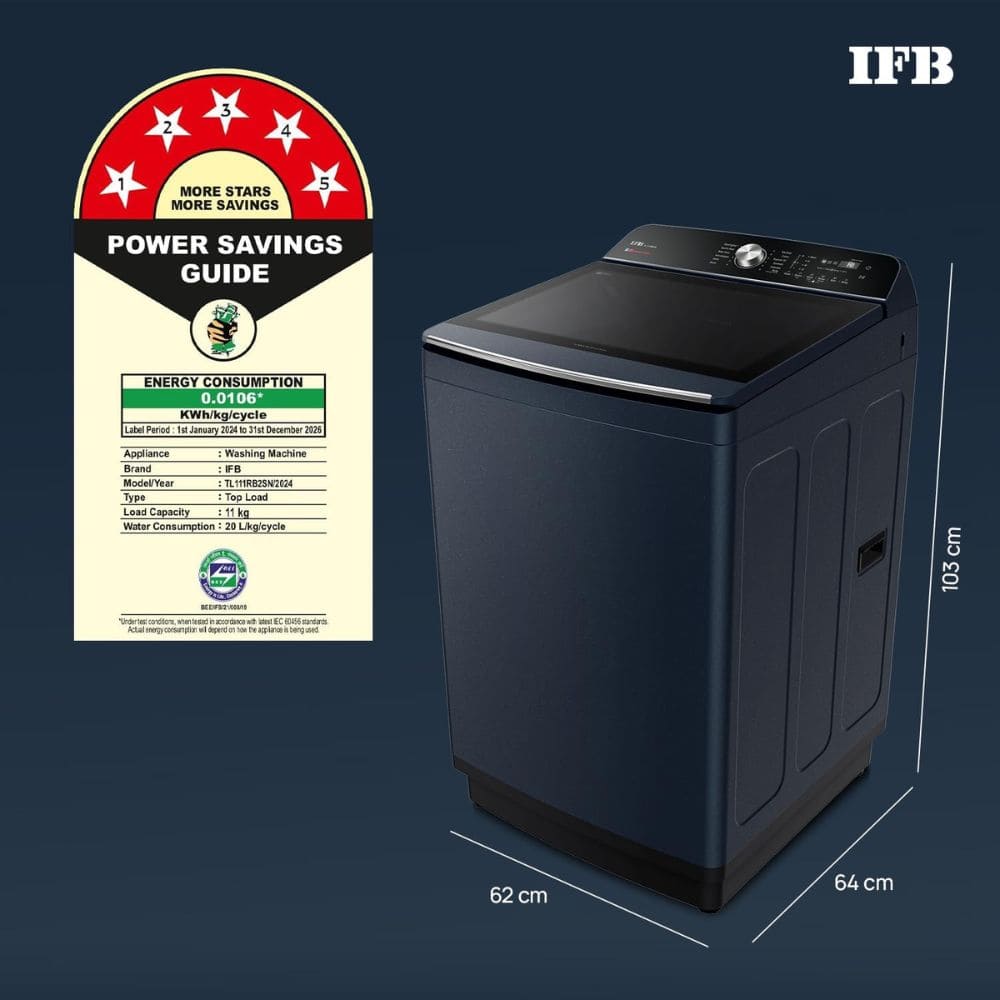 IFB 11 Kg 5 star Fully-Automatic Top Load Washing Machine (TL111RB2SNL)