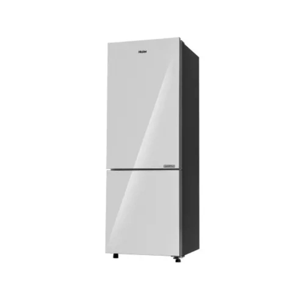 Haier 265 Ltrs, 2 Star Frost Free Double Door Bottom Mount Refrigerator (HRB 3152PMGA P, Glass mirror)