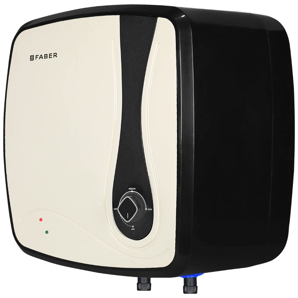 Faber 25 Ltrs Vertical Storage, Wall Mounting Water Heater Geyser (LEXUS 25L, Ivory Black)