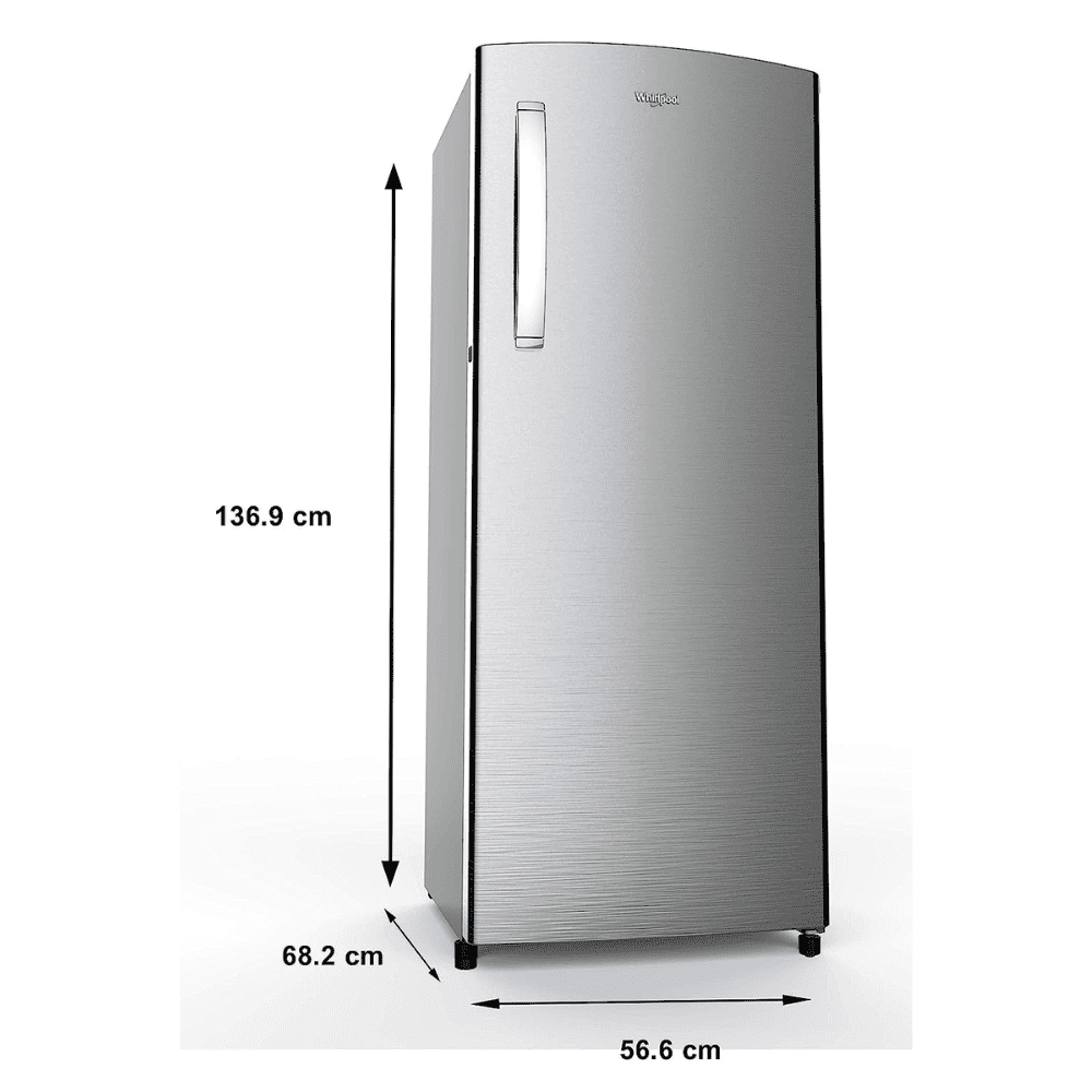 Whirlpool 215 Ltrs 3 Star Inverter Ice Magic PRO Direct Cool Single Door Refrigerator (230 IMPRO PRM ALPHA 3S, Alpha Steel)