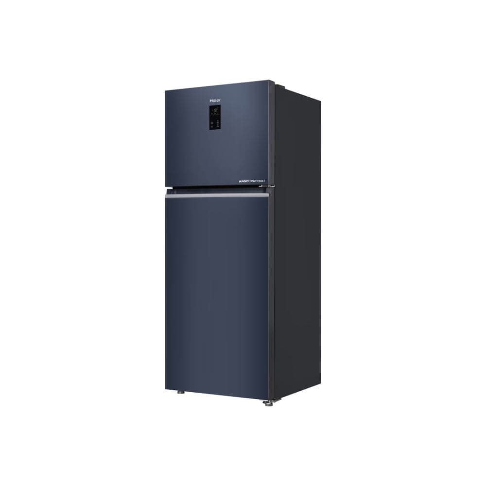Haier 328 Ltrs, 2 Star Frost Free Double Door Frost Free Top Mount Refrigerator (HRF 3782BLGKA P, Graphite Black)