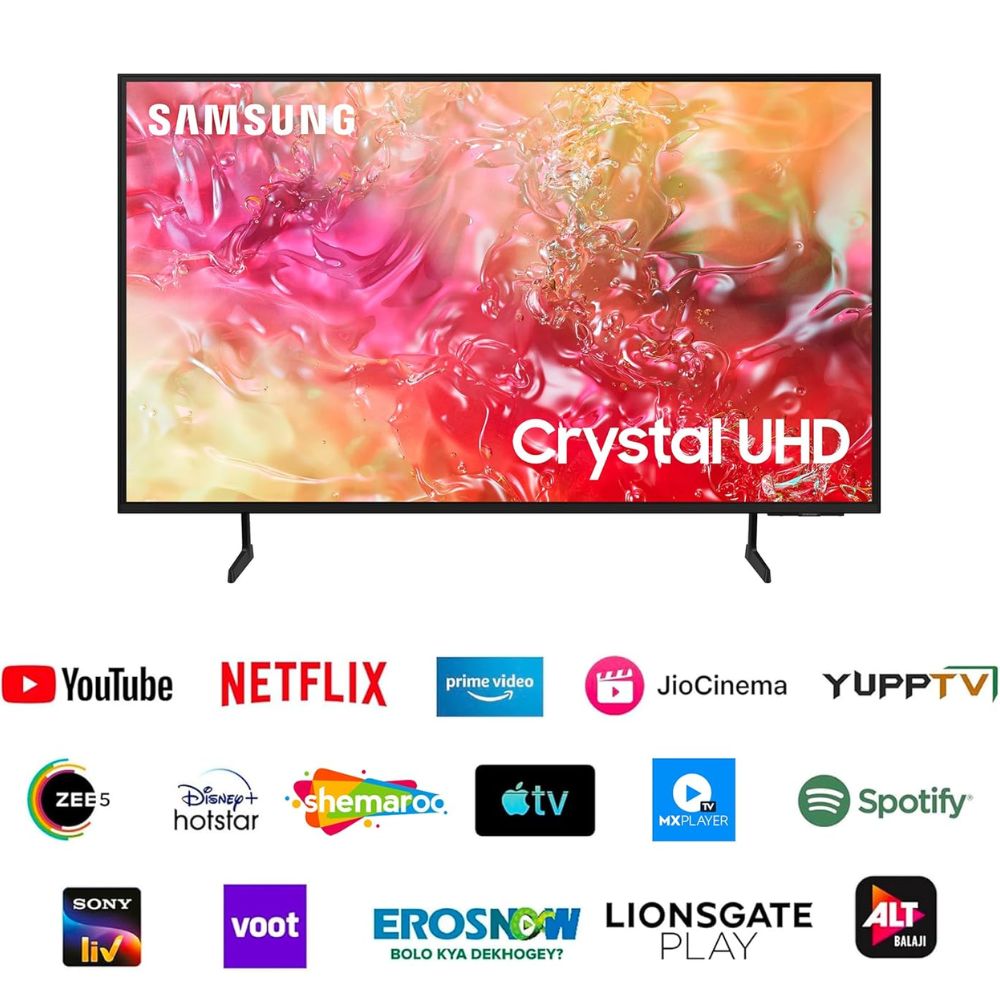 Samsung UA43DU7000KLXL, 43 Inches, 4K Ultra HD Smart LED TV, Black