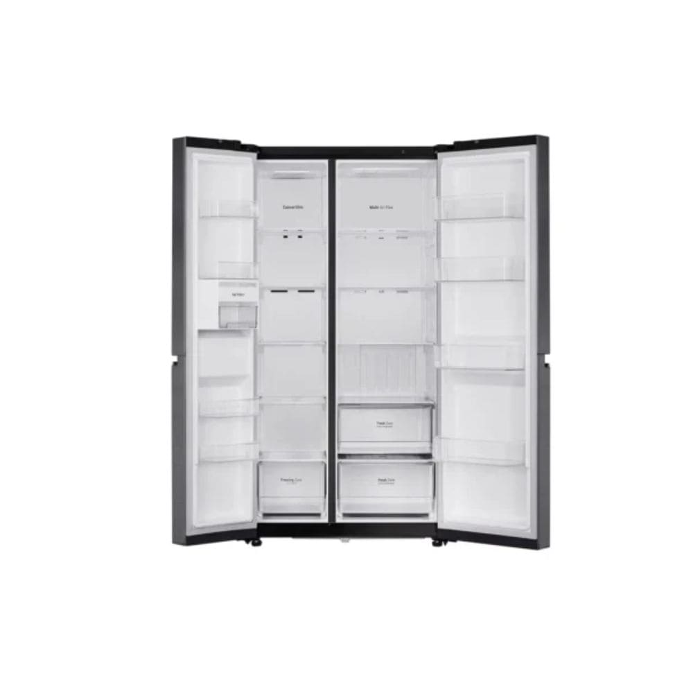 LG 650 Ltrs, 3 Star Frost Free Side By Side Refrigerator (GL-B257HMC3,Matte Black)