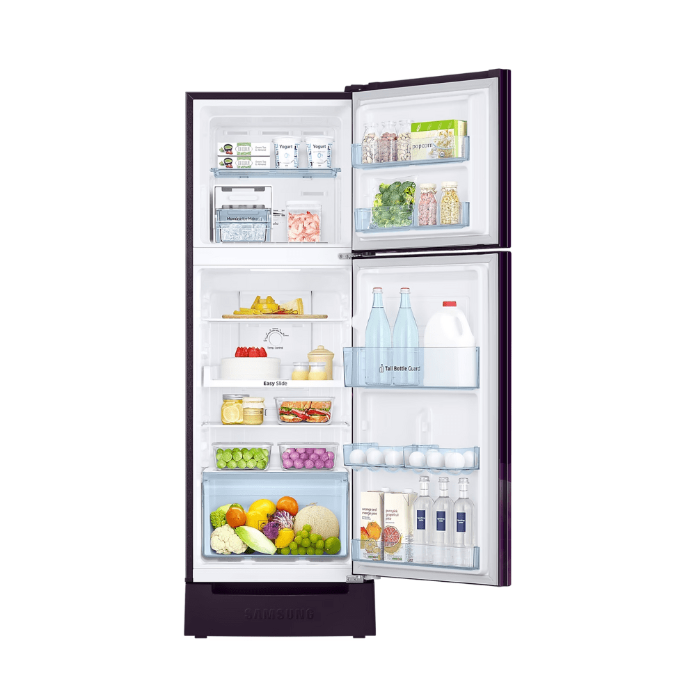 Samsung RT28C3122CR, 236 Ltrs 1 Star Digital Inverter Frost Free Double Door Refrigerator, Camellia Purple