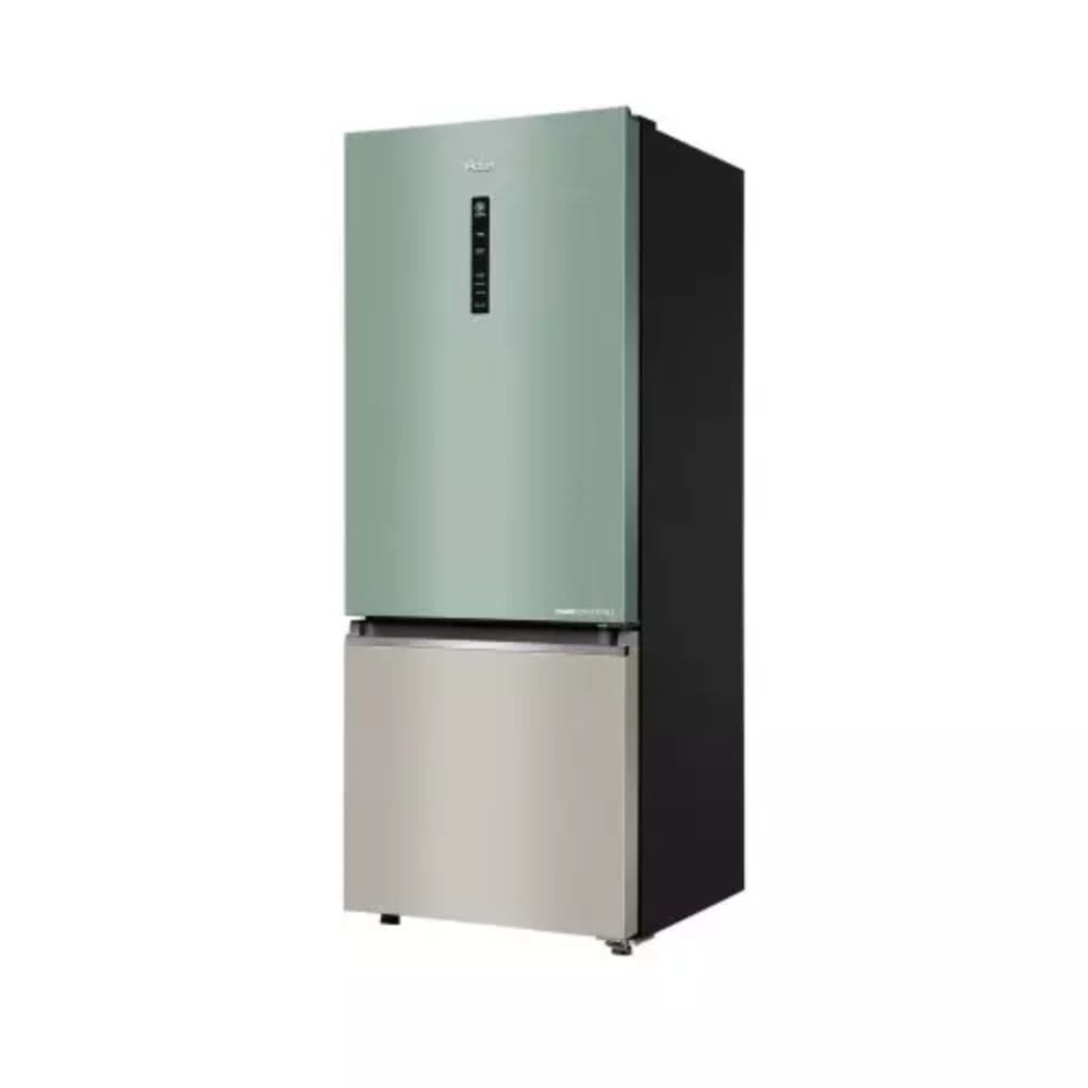 Haier 325L 2 Star Inverter Frost Free Double Door Refrigerator (HRB 3752SGGA P, Sage Green Glass)