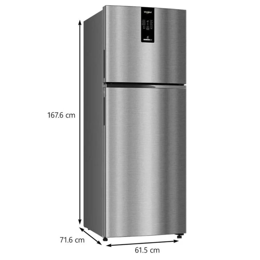 Whirlpool 308 Ltrs 2 Star Convertible Frost Free Double Door Refrigerator (IFPRO INV CNV 355, Illusia Steel Y)