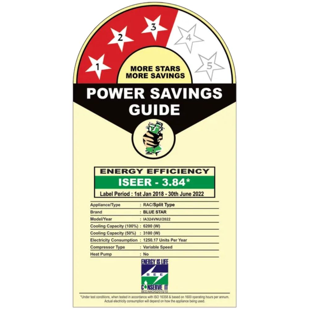 Blue Star 2.0 ton 3 star Inverter Split Air Conditioner (IA/IC324VNU)