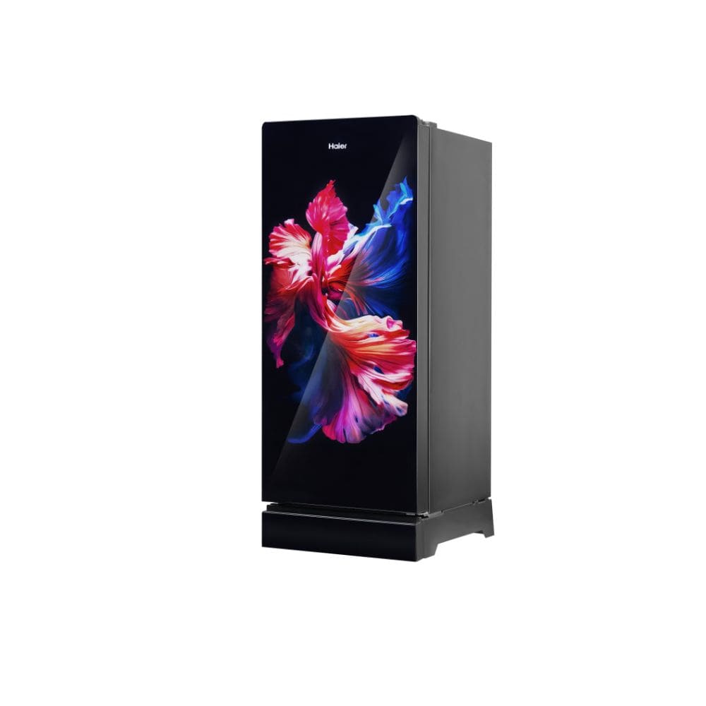 Haier 190 Ltrs, 2 Star Direct Cool Single Door Refrigerator (HRD 2113PWGA N,Wave Glass)