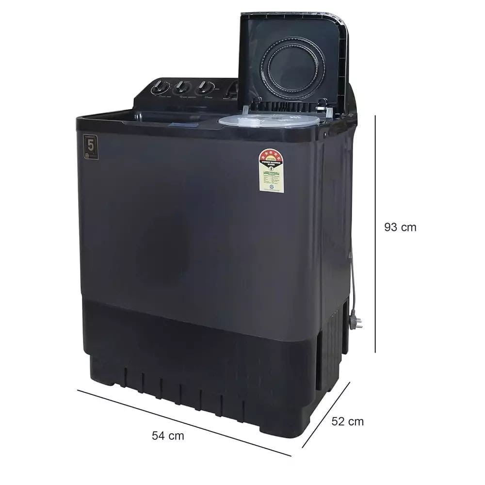 Haier 9 Kg 5 Star Semi-Automatic Top Load Washing Machine (HTW90-196BBK,Black)