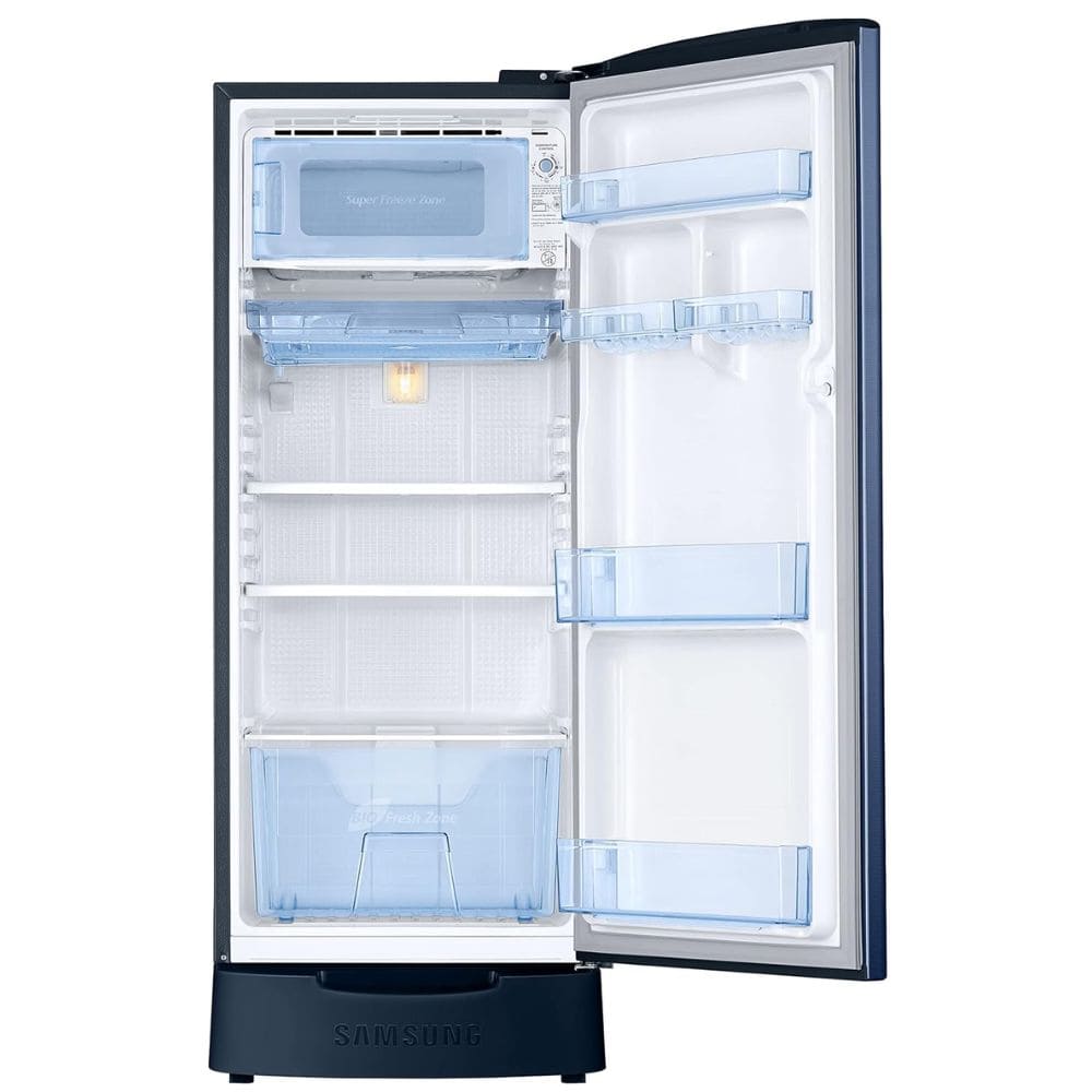 Samsung RR24C2823CU, 223 Ltrs Direct Cool Single Door Refrigerator, Camellia Blue