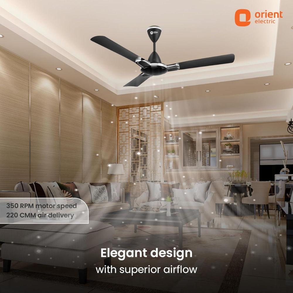 Orient Electric Mozart, 1200mm 3 Blade Minimalist Designer Ceiling Fan