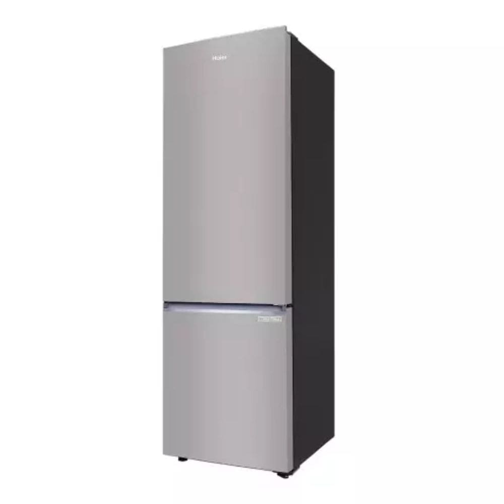 Haier 237 Ltrs, 2 Star Frost Free Double Door Bottom Mount Refrigerator (HRB 2872IETSA P, Titanium Steel)