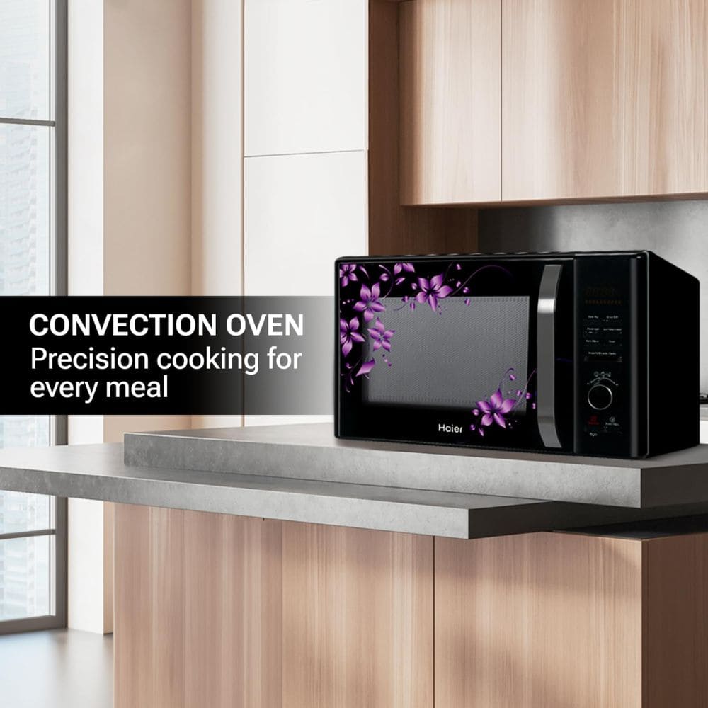 Haier 30 Ltrs Stainless Steel Convection Microwave Oven (HIL3001CBSH,Black)