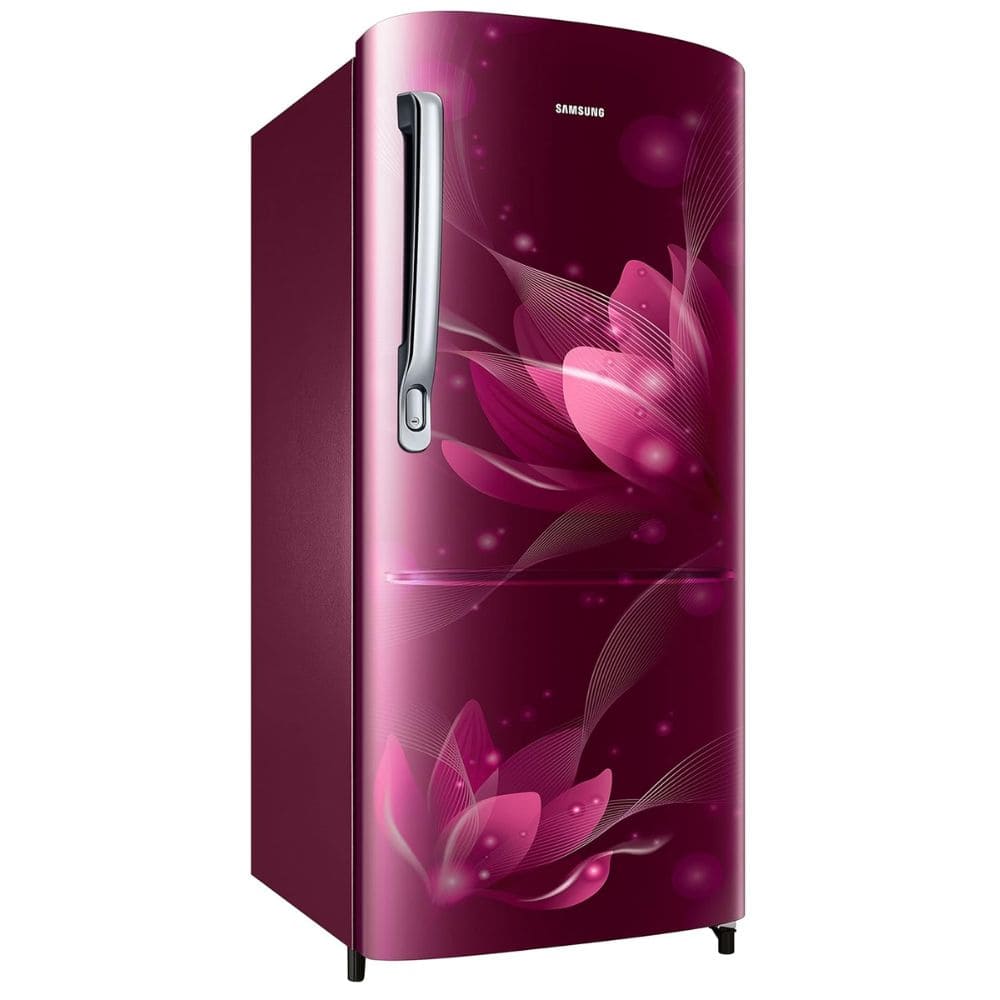 Samsung RR20C2712R8, 183 Ltrs Direct Cool Single Door Refrigerator, Blooming Saffron Red