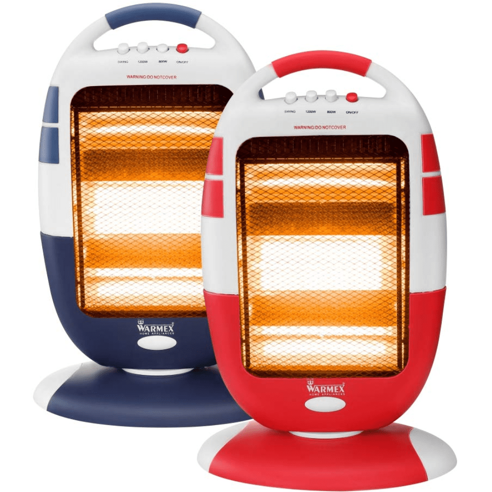 Warmex 1200 Watts 3 Blue Halogen Room Heater (Passion, White & Blue)