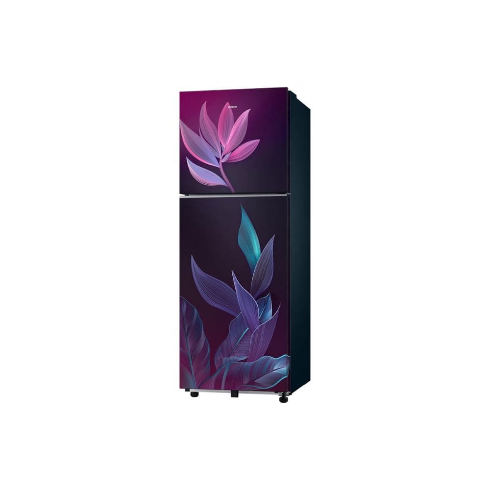 Samsung 236 Ltrs, 2 Star Digital Inverter Frost Free Double Door Refrigerator (RT40H28U2PRHL, Paradise Bloom Purple)