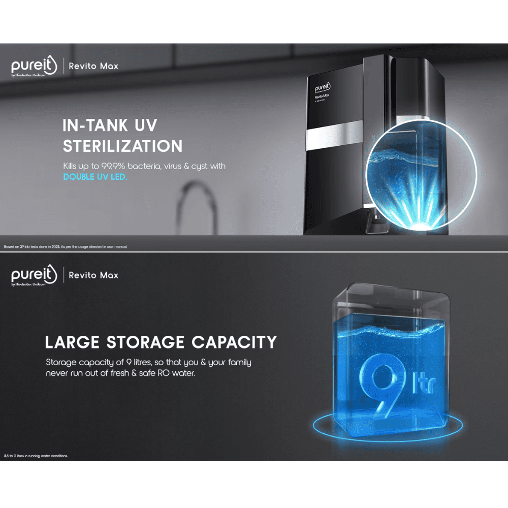 Revito Pureit Revito Max 9L RO+MF+UV Water Purifier – Ankur Electricals